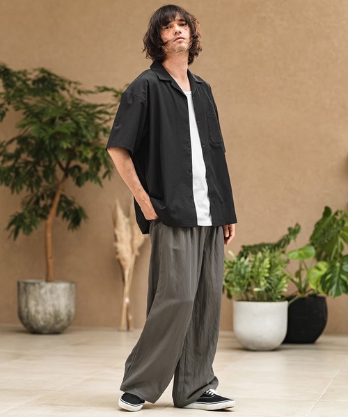 CAMBIO(カンビオ)の「mp14972- Drape Wide Straight Pants ワイドストレートパンツ(S68726cmb)(その他パンツ・メンズ・ネイビー/キナリ/スモーク/ブラック・L/M/S)」の16枚目の写真