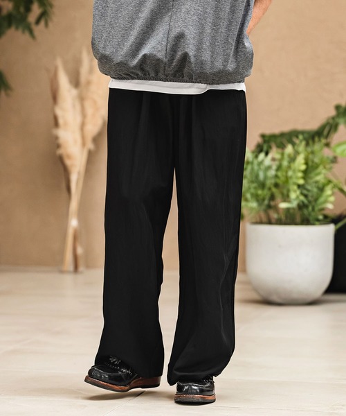 CAMBIO(カンビオ)の「mp14972- Drape Wide Straight Pants ワイドストレートパンツ(S68726cmb)(その他パンツ・メンズ・ネイビー/キナリ/スモーク/ブラック・L/M/S)」の18枚目の写真