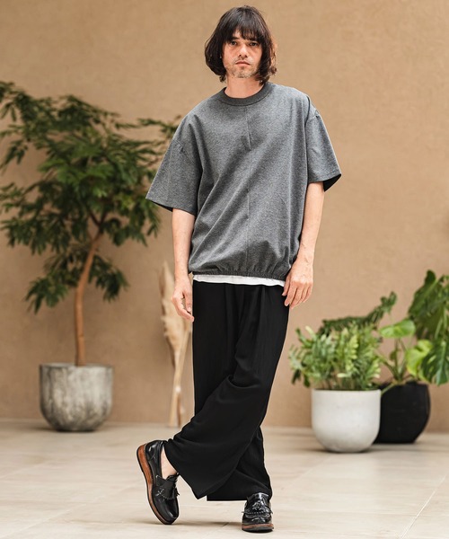 CAMBIO(カンビオ)の「mp14972- Drape Wide Straight Pants ワイドストレートパンツ(S68726cmb)(その他パンツ・メンズ・ネイビー/キナリ/スモーク/ブラック・L/M/S)」の20枚目の写真
