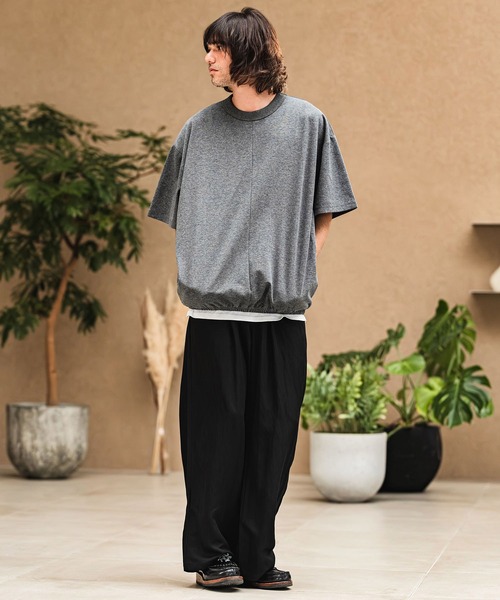CAMBIO(カンビオ)の「mp14972- Drape Wide Straight Pants ワイドストレートパンツ(S68726cmb)(その他パンツ・メンズ・ネイビー/キナリ/スモーク/ブラック・L/M/S)」の21枚目の写真