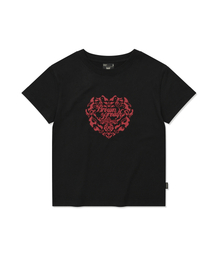 W BB EMBLEM TEE - BLACK