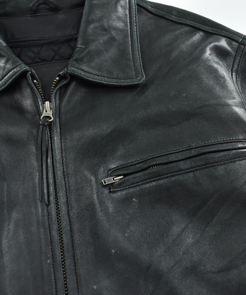 VINTAGE（ヴィンテージ）の「【USED】American Classics レザージャケット（ライダースジャケット・メンズ・ブラック・MEDIUM）」の2枚目の写真