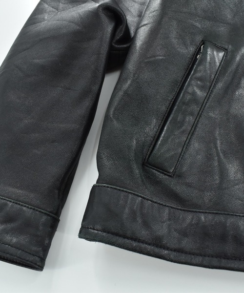 VINTAGE（ヴィンテージ）の「【USED】American Classics レザージャケット（ライダースジャケット・メンズ・ブラック・MEDIUM）」の4枚目の写真
