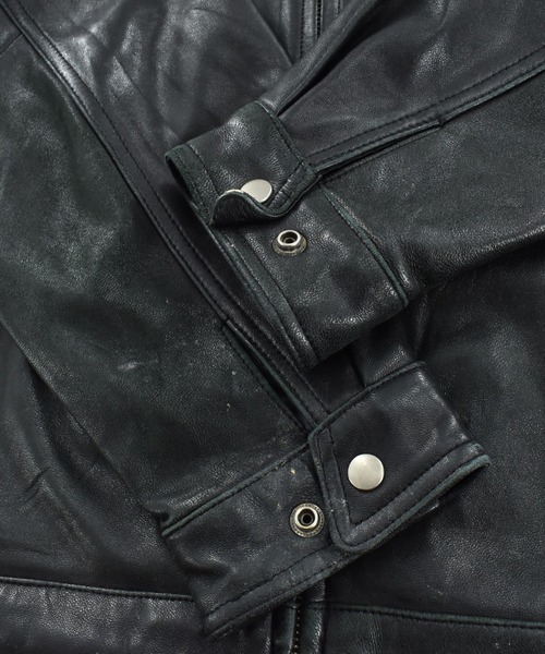 VINTAGE（ヴィンテージ）の「【USED】American Classics レザージャケット（ライダースジャケット・メンズ・ブラック・MEDIUM）」の8枚目の写真