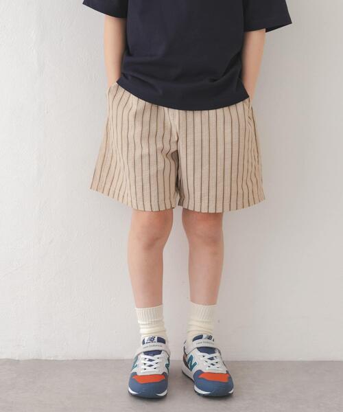 URBAN RESEARCH DOORS(アーバンリサーチドアーズ)の「『150サイズあり』ストライプショートパンツ(KIDS)(その他パンツ・キッズ・グリーン系その他/ベージュ・105/150/120/135)」の3枚目の写真