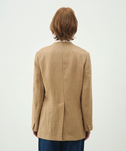 MACPHEE(マカフィー)の「シルクネップリネン ノーカラージャケット(ノーカラージャケット・レディース・ベージュ系その他・36/34)」の6枚目の写真