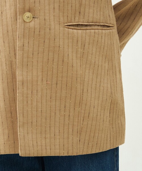 MACPHEE(マカフィー)の「シルクネップリネン ノーカラージャケット(ノーカラージャケット・レディース・ベージュ系その他・36/34)」の13枚目の写真
