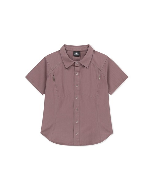 SUNLOVE（サンラブ）の「W Wave Herringbon Shirt（シャツ/ブラウス・レディース・ネイビー/カーキ/ブラウン/ローズ・S/M）」の4枚目の写真