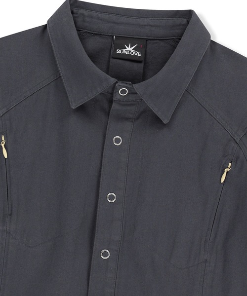 SUNLOVE（サンラブ）の「W Wave Herringbon Shirt（シャツ/ブラウス・レディース・ネイビー/カーキ/ブラウン/ローズ・S/M）」の17枚目の写真