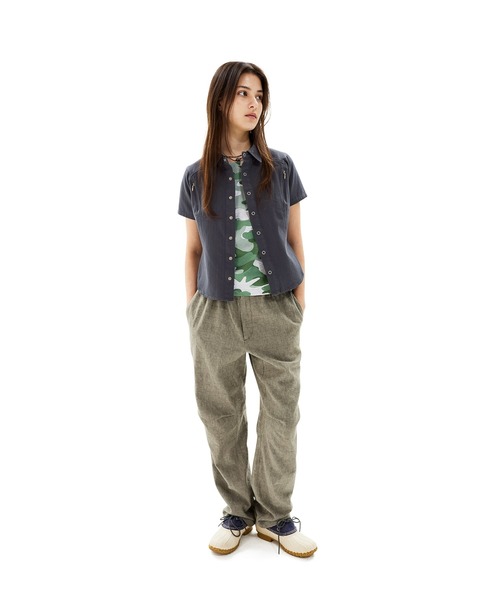 SUNLOVE（サンラブ）の「W Wave Herringbon Shirt（シャツ/ブラウス・レディース・ネイビー/カーキ/ブラウン/ローズ・S/M）」の20枚目の写真