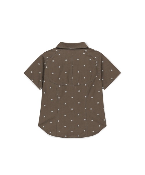 SUNLOVE（サンラブ）の「W Wave Herringbon Shirt（シャツ/ブラウス・レディース・ネイビー/カーキ/ブラウン/ローズ・S/M）」の5枚目の写真