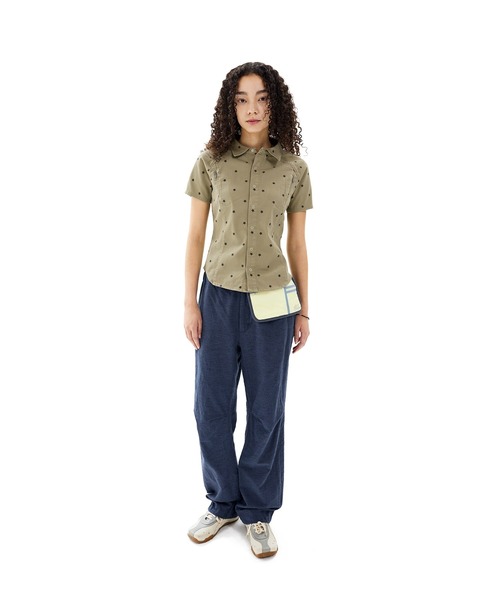 SUNLOVE（サンラブ）の「W Wave Herringbon Shirt（シャツ/ブラウス・レディース・ネイビー/カーキ/ブラウン/ローズ・S/M）」の14枚目の写真
