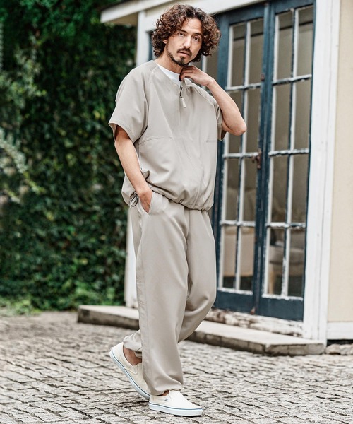 CAMBIO(カンビオ)の「mp15005- ストレッチワイドイージーストレートパンツ(その他パンツ・メンズ・ブラック/グレイッシュベージュ/ライトベージュ・XL/L/M)」の12枚目の写真
