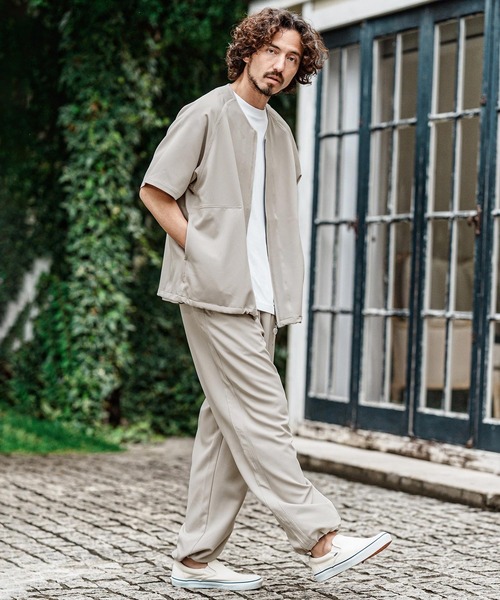 CAMBIO(カンビオ)の「mp15005- ストレッチワイドイージーストレートパンツ(その他パンツ・メンズ・ブラック/グレイッシュベージュ/ライトベージュ・XL/L/M)」の13枚目の写真