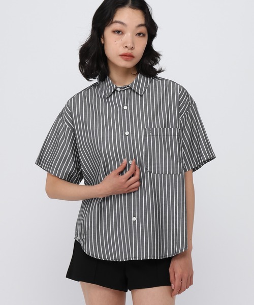 ALAND(エーランド)の「【UNISEX】ALAND/ストライプ半袖シャツ(シャツ/ブラウス・レディース・ブラック/ブルー・LARGE/SMALL)」の21枚目の写真