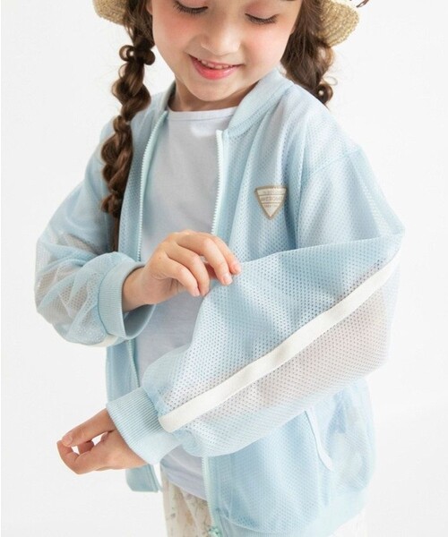 BRANSHES(ブランシェス)の「【虫よけ】メッシュジャケット(その他アウター・キッズ・サックスブルー/ライトグレー・120/90/110/100/130/150/140)」の8枚目の写真