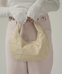 zigzag stitch patchwork oval bag / ジグザグステッチパッチワークオーバルバッグ