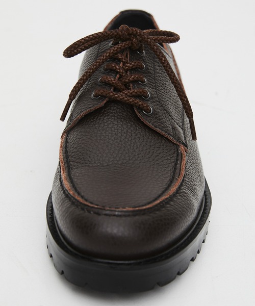 UNITED TOKYO（ユナイテッドトウキョウ）の「【残りわずか】5HOLE LEATHER DERBY SHOES　｜本革/牛革/リアルレザー/Vibramソール/軽量/滑り止め/クッション性/ビジネス/オフィスカジュアル/通勤/（モカシン/デッキシューズ・メンズ・ブラック/ダークブラウン・1/2/3）」の8枚目の写真