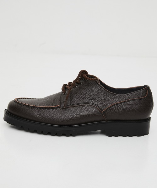 UNITED TOKYO（ユナイテッドトウキョウ）の「【残りわずか】5HOLE LEATHER DERBY SHOES　｜本革/牛革/リアルレザー/Vibramソール/軽量/滑り止め/クッション性/ビジネス/オフィスカジュアル/通勤/（モカシン/デッキシューズ・メンズ・ブラック/ダークブラウン・1/2/3）」の9枚目の写真