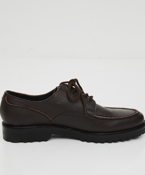 UNITED TOKYO（ユナイテッドトウキョウ）の「【残りわずか】5HOLE LEATHER DERBY SHOES　｜本革/牛革/リアルレザー/Vibramソール/軽量/滑り止め/クッション性/ビジネス/オフィスカジュアル/通勤/（モカシン/デッキシューズ・メンズ・ブラック/ダークブラウン・1/2/3）」の11枚目の写真