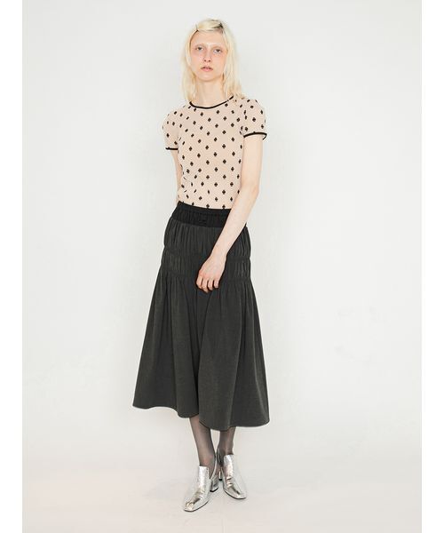 SORIN(ソリン )の「Double Waist Shirring Skirt/ダブルウエスト シャーリングスカート(スカート・レディース・イエロー/ライトグレー/ダークグレー・38/36)」の5枚目の写真
