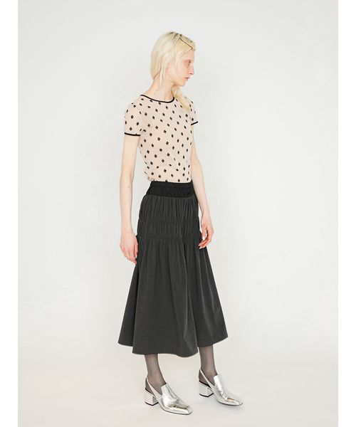 SORIN(ソリン )の「Double Waist Shirring Skirt/ダブルウエスト シャーリングスカート(スカート・レディース・イエロー/ライトグレー/ダークグレー・38/36)」の6枚目の写真