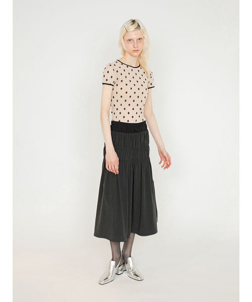 SORIN(ソリン )の「Double Waist Shirring Skirt/ダブルウエスト シャーリングスカート(スカート・レディース・イエロー/ライトグレー/ダークグレー・38/36)」の7枚目の写真