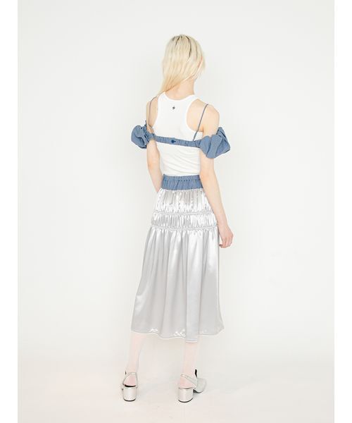 SORIN(ソリン )の「Double Waist Shirring Skirt/ダブルウエスト シャーリングスカート(スカート・レディース・イエロー/ライトグレー/ダークグレー・38/36)」の14枚目の写真
