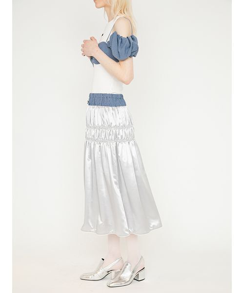 SORIN(ソリン )の「Double Waist Shirring Skirt/ダブルウエスト シャーリングスカート(スカート・レディース・イエロー/ライトグレー/ダークグレー・38/36)」の18枚目の写真
