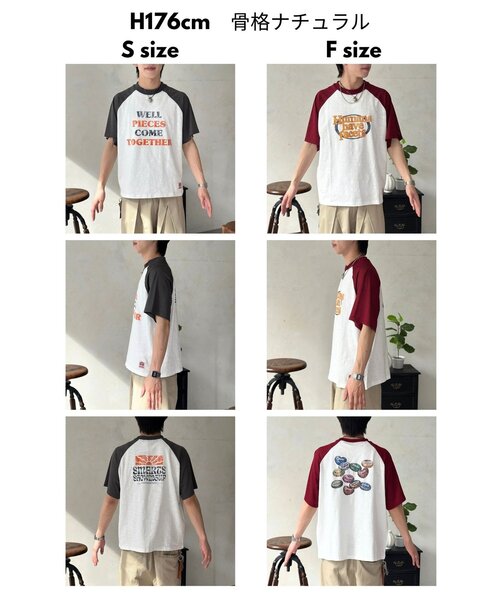 CPCM(シーピーシーエム)の「袖メッシュラグランロゴT(Tシャツ/カットソー・メンズ・チャコールグレー/レッド・SMALL/FREE)」の7枚目の写真