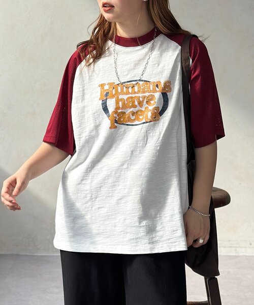 CPCM(シーピーシーエム)の「袖メッシュラグランロゴT(Tシャツ/カットソー・メンズ・チャコールグレー/レッド・SMALL/FREE)」の12枚目の写真