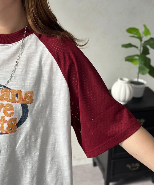 CPCM(シーピーシーエム)の「袖メッシュラグランロゴT(Tシャツ/カットソー・メンズ・チャコールグレー/レッド・SMALL/FREE)」の18枚目の写真