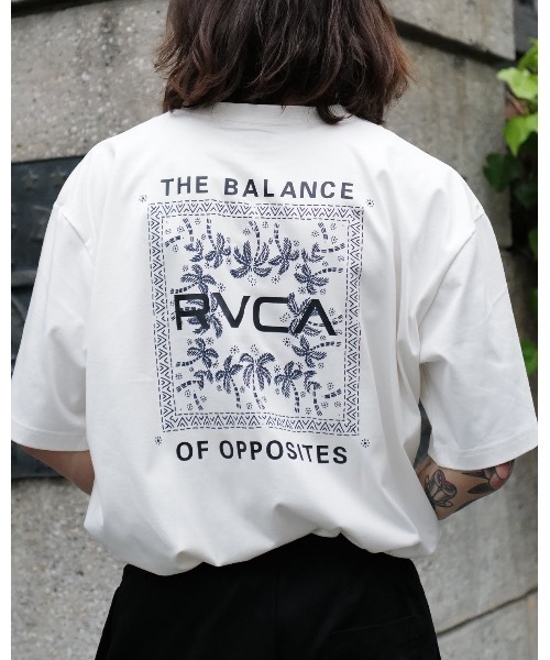 RVCA(ルーカ)の「RVCA メンズ EXOTIC BOX TEE Tシャツ 【2026年夏モデル】/ルーカバックプリント半袖Tシャツ(Tシャツ/カットソー・メンズ・ブルー系その他/ブラック系その他2/レッド系その他/オフホワイト/ブラック・SMALL/MEDIUM/LARGE/X-LARGE)」の1枚目の写真