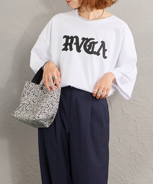RVCA（ルーカ）の「[RVCA/ルーカ] SUPER WIDE バックロゴプリント ショートスリーブTシャツ（Tシャツ/カットソー・レディース・ブラック/サックスブルー/ホワイト・M/L/XL）」の8枚目の写真