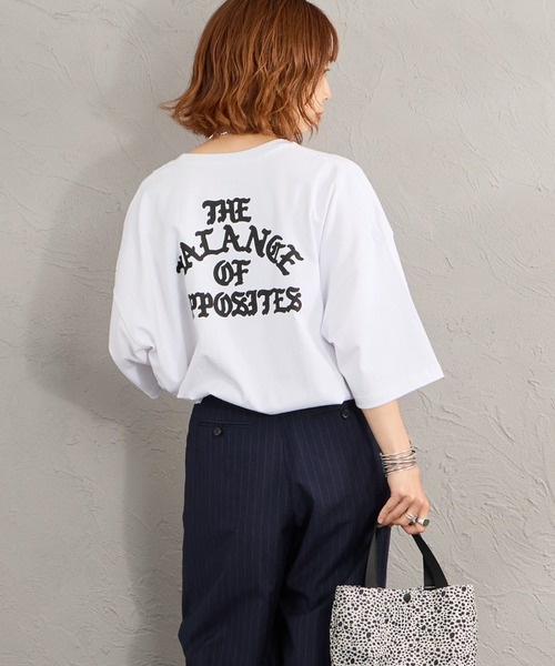 RVCA（ルーカ）の「[RVCA/ルーカ] SUPER WIDE バックロゴプリント ショートスリーブTシャツ（Tシャツ/カットソー・レディース・ブラック/サックスブルー/ホワイト・M/L/XL）」の9枚目の写真