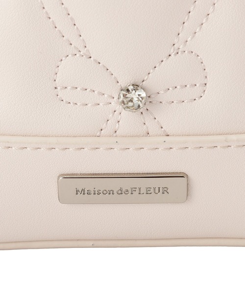 Maison de FLEUR(メゾンドフルール)の「リボンキルティングキューブショルダーバッグ(ショルダーバッグ・レディース・グレイッシュブルー/ブラック/ライトピンク・FREE)」の20枚目の写真