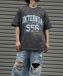 HOOK | HOOK カレッジ × ナンバリング ウォッシュ オーバーサイズT (SS)(Tシャツ/カットソー)