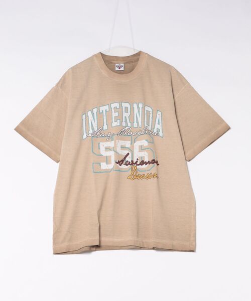 HOOK(フック)の「HOOK カレッジ × ナンバリング ウォッシュ オーバーサイズT (SS)(Tシャツ/カットソー・メンズ・ブラウン/ベージュ/ブラック・L/M)」の17枚目の写真