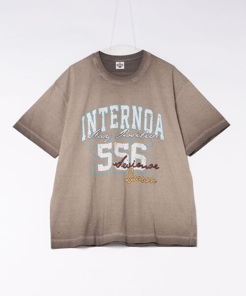 HOOK(フック)の「HOOK カレッジ × ナンバリング ウォッシュ オーバーサイズT (SS)(Tシャツ/カットソー・メンズ・ブラウン/ベージュ/ブラック・L/M)」の18枚目の写真
