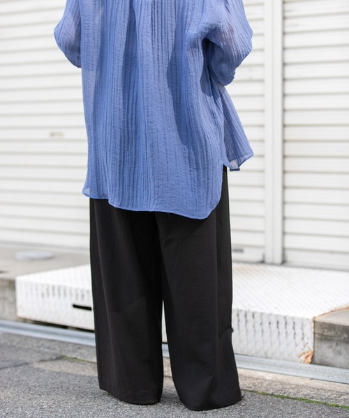 FORK&SPOON(フォークアンドスプーン)の「FORK&SPOON ツータックワイドパンツ(その他パンツ・レディース・ベージュ/ブラック/グリーン・2/1)」の8枚目の写真