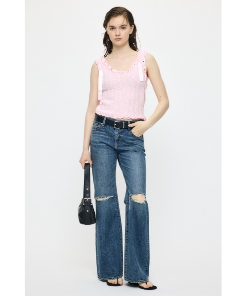 MOUSSY（マウジー）の「BRAID KNIT タンクトップ（タンクトップ・レディース・ブラック/ピンク/アイボリー・FREE）」の11枚目の写真