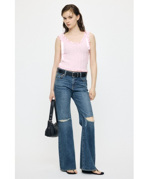 MOUSSY（マウジー）の「BRAID KNIT タンクトップ（タンクトップ・レディース・ブラック/ピンク/アイボリー・FREE）」の12枚目の写真
