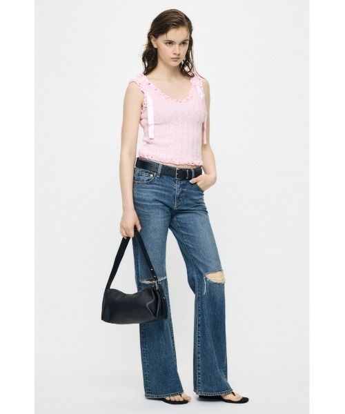 MOUSSY（マウジー）の「BRAID KNIT タンクトップ（タンクトップ・レディース・ブラック/ピンク/アイボリー・FREE）」の13枚目の写真