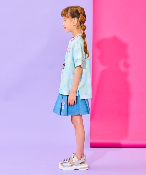 ANNA SUI mini（アナスイ・ミニ）の「【サーティワン アイスクリーム】総柄Tシャツ【接触冷感・UVカット】（Tシャツ/カットソー・キッズ・エメラルド/ラベンダー・M(115-125cm)/L(130-140cm)/L 155-165cm/L(145-155cm)）」の15枚目の写真