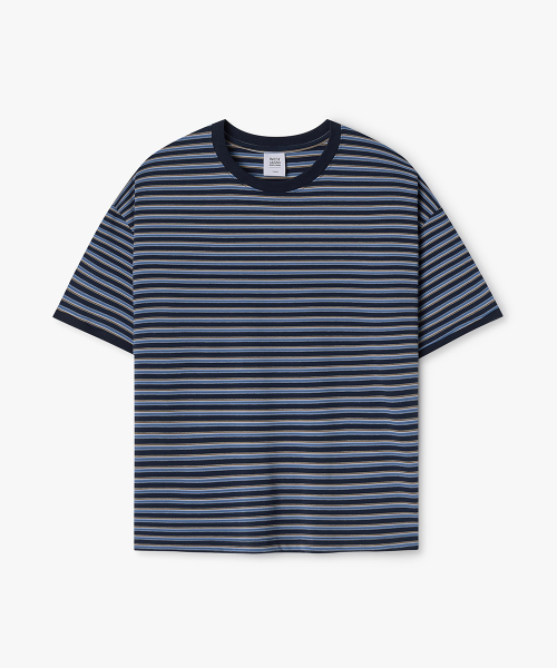 WEST GRAND BOULEVARD(ウエストグランドブルバード)の「セミオーバーマルチストライプリンガーティーシャツ ROYAL BLUE(Tシャツ/カットソー・メンズ・その他・MEDIUM/LARGE/X-LARGE)」の1枚目の写真