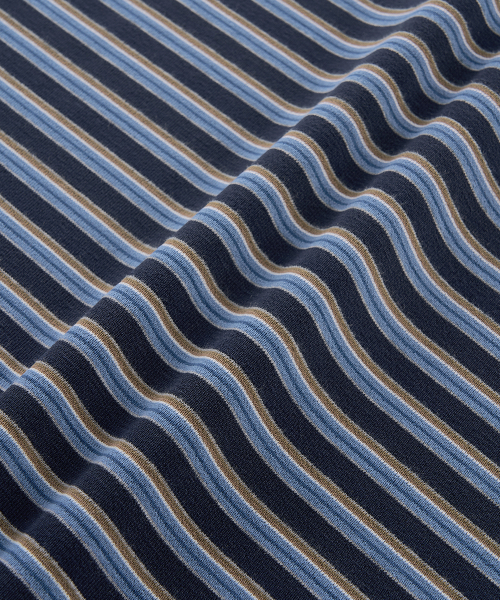 WEST GRAND BOULEVARD(ウエストグランドブルバード)の「セミオーバーマルチストライプリンガーティーシャツ ROYAL BLUE(Tシャツ/カットソー・メンズ・その他・MEDIUM/LARGE/X-LARGE)」の6枚目の写真