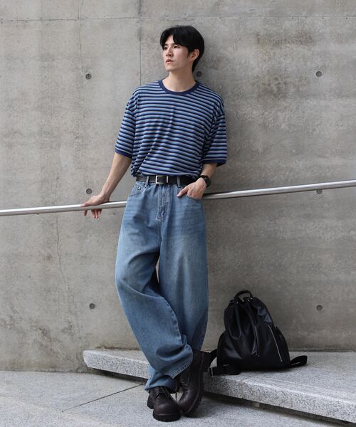 WEST GRAND BOULEVARD(ウエストグランドブルバード)の「セミオーバーマルチストライプリンガーティーシャツ ROYAL BLUE(Tシャツ/カットソー・メンズ・その他・MEDIUM/LARGE/X-LARGE)」の8枚目の写真
