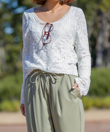 DouDou | 【DouDou】刺繍レース長袖ブラウス(シャツ/ブラウス)