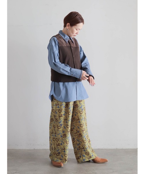 FIL DE FER(フィルデフェール)の「Lazy Animalsプリント イージーパンツ(その他パンツ・レディース・イエロー・FREE)」の22枚目の写真
