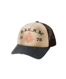 AAKAM（アーカム）の「Dirty Washed Trucker Cap (Brown)（キャップ）」